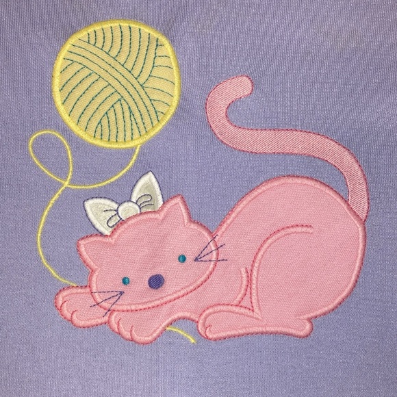 Vintage Healthtex 90’s kitty cat playing with yarn romper 3m - Picture 2 of 6